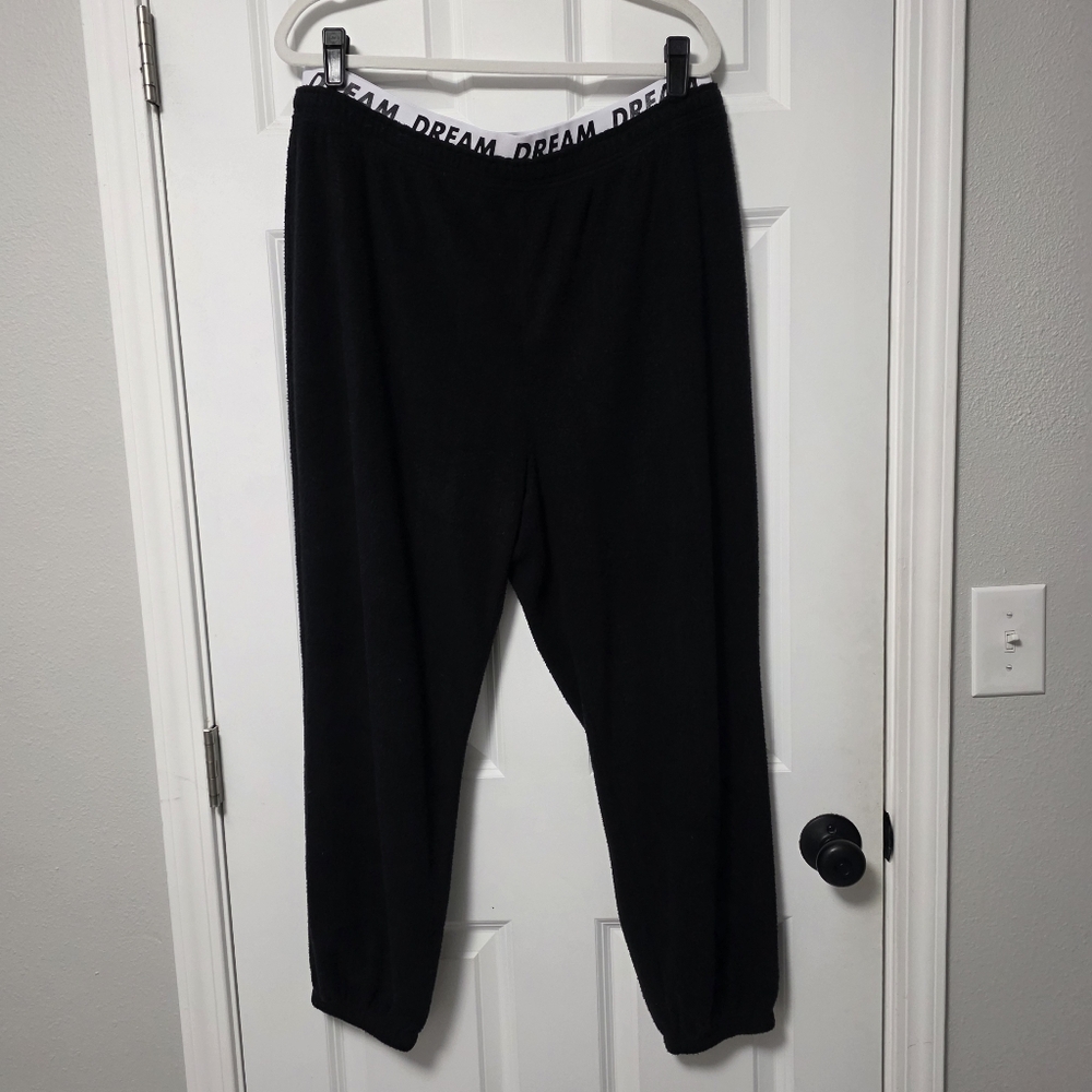 Flirtitude Fleece Black Lounge Jogger Pants XL